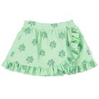 Short Skirt W/ Ruffles | Green W/ Green Trees