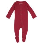 Thermal Baby Footie | Crimson