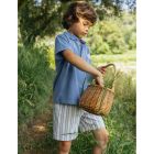 Polo Shirt & Stripe Shorts