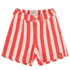Boy Shorts | White & Red Stripes