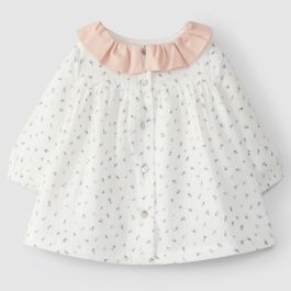 Printed Dress W/ Ruffled Collar