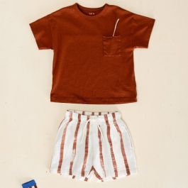 T-shirt & Stripes Short Set