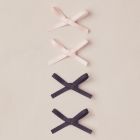 Mini Velvet Ribbon Bow Rose Black