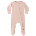 Bamboo Zip Footie Rose