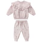 Ruffle Fleece Sweatshirt & Relaxed Fleece Sweatpant Bows