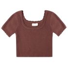 Scallop Tee Burgundy