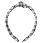 Knotted Headband Navy Check
