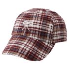 Baseball Hat Burgundy Plaid