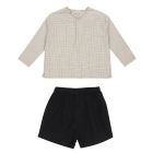 Orange Check Adonis Shirt & Black Apium Short