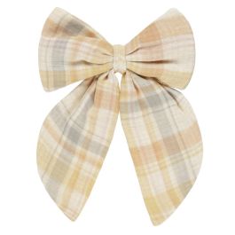 Oversized Bow | Pastel Plaid