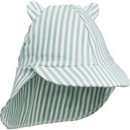 Senia Sun Hat | Y/D Stripe: Sea Blue/White