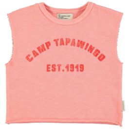Sleeveless Tshirt | Pink W/ "camp tapawingo" Print