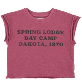 Tshirt | Aubergine W/ "spring lodge" Print