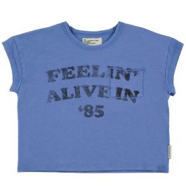 Tshirt | Blue W/ "feelin' alive" Print