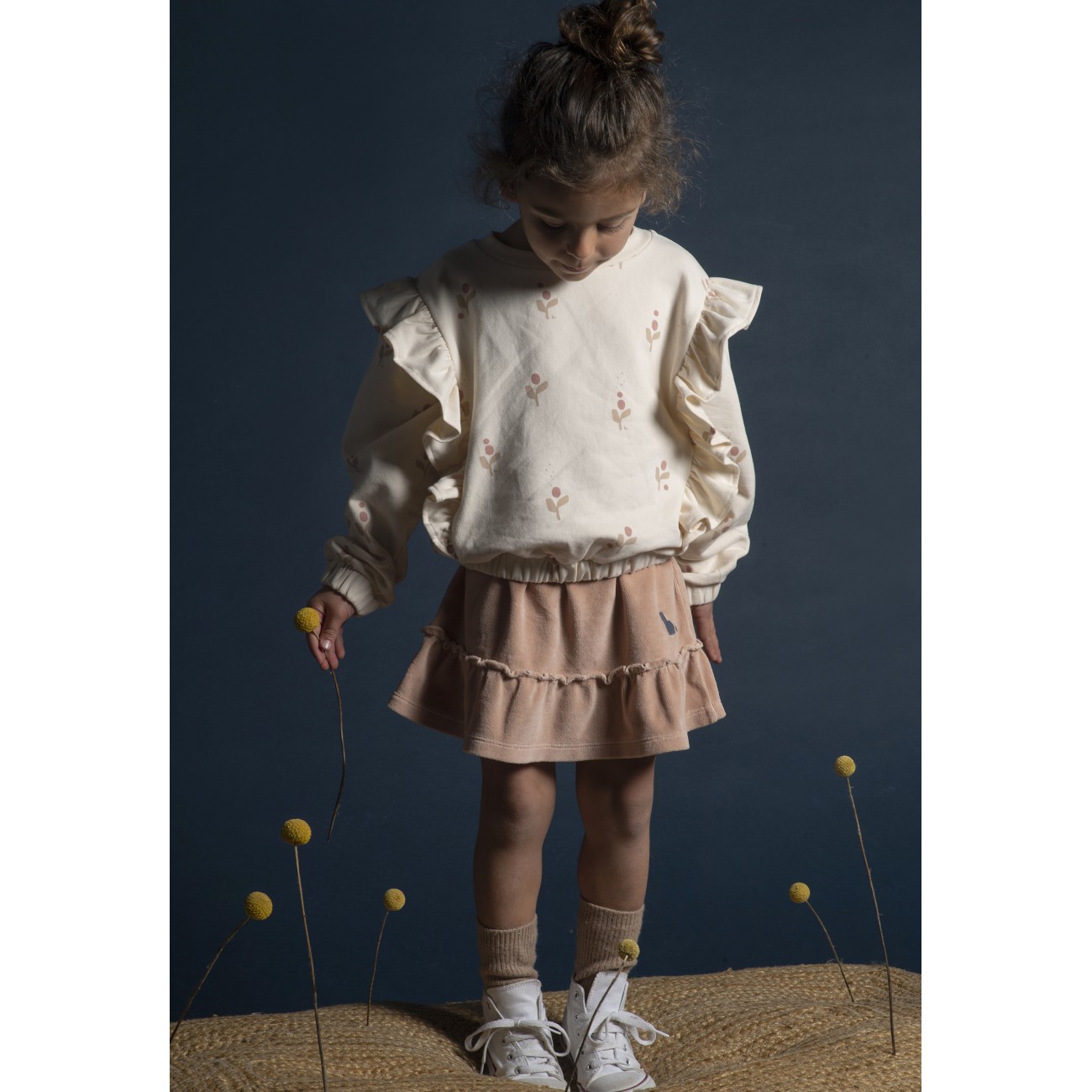 Skirt Velour Nude