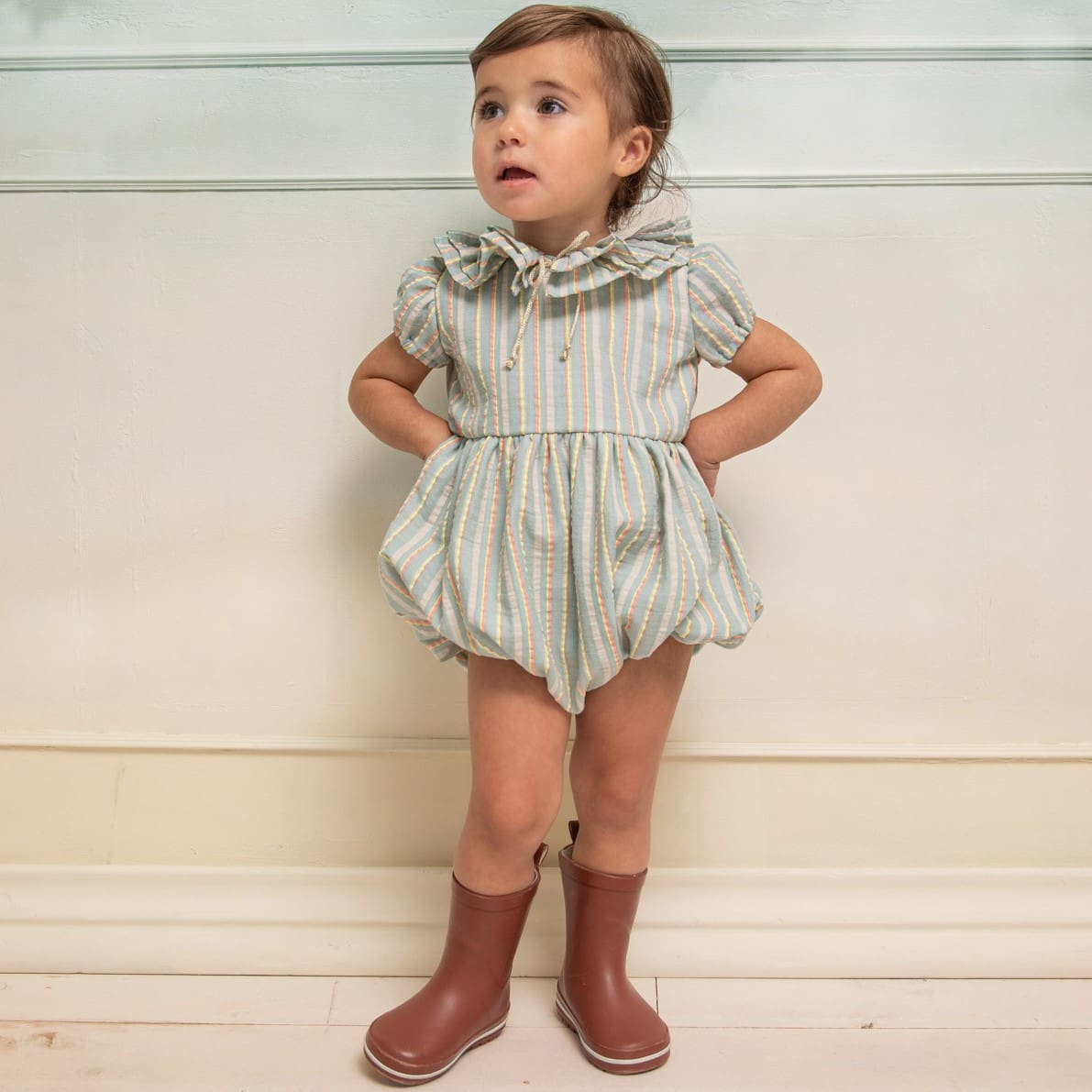Elmo Romper In Riviere Print