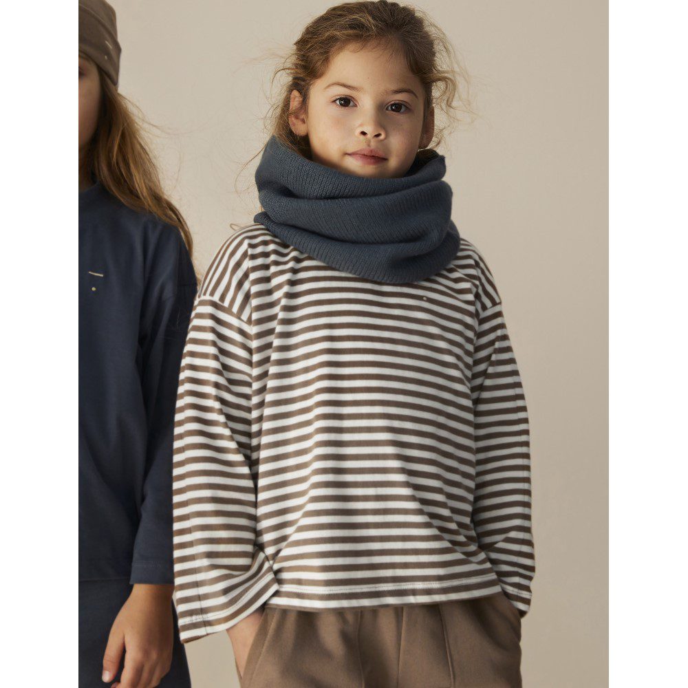 Knitted Endless Scarf | Biscuit