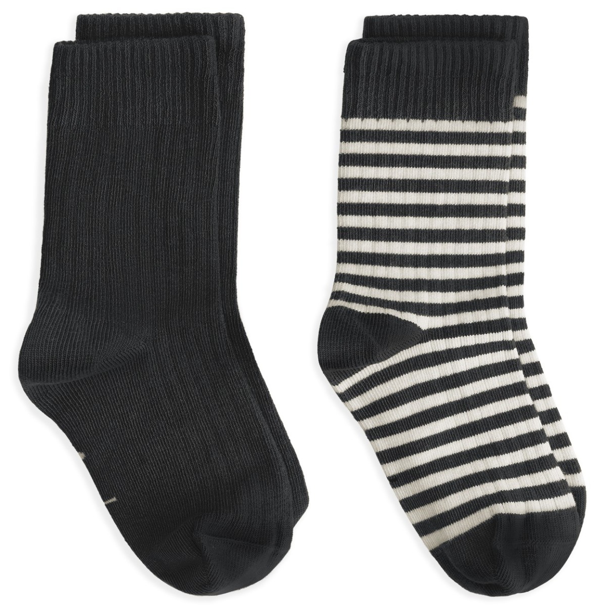 Ribbed Socks Pirate Black Cream