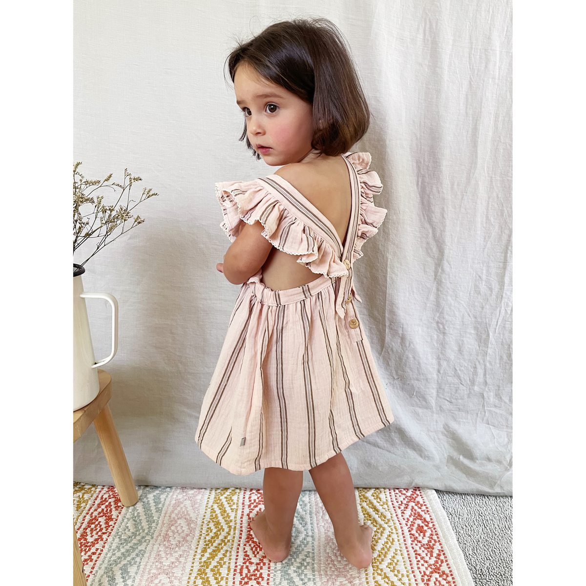 Rita Striped Dress | Powder
