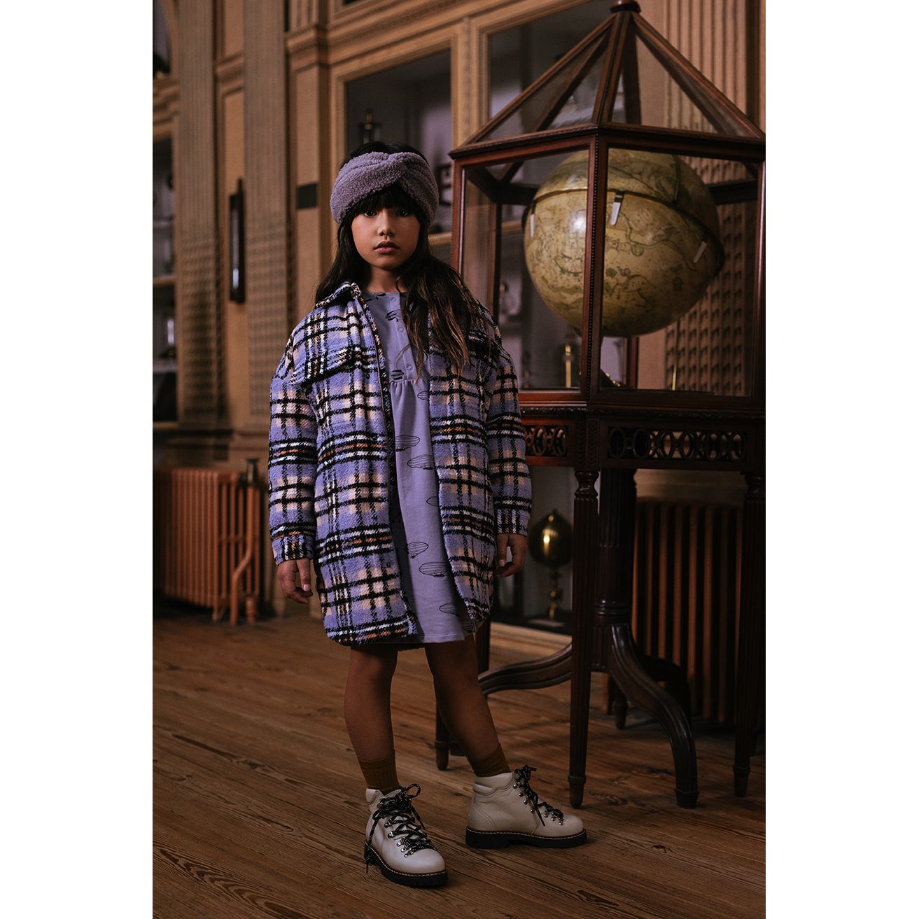 Boucle Check Coat