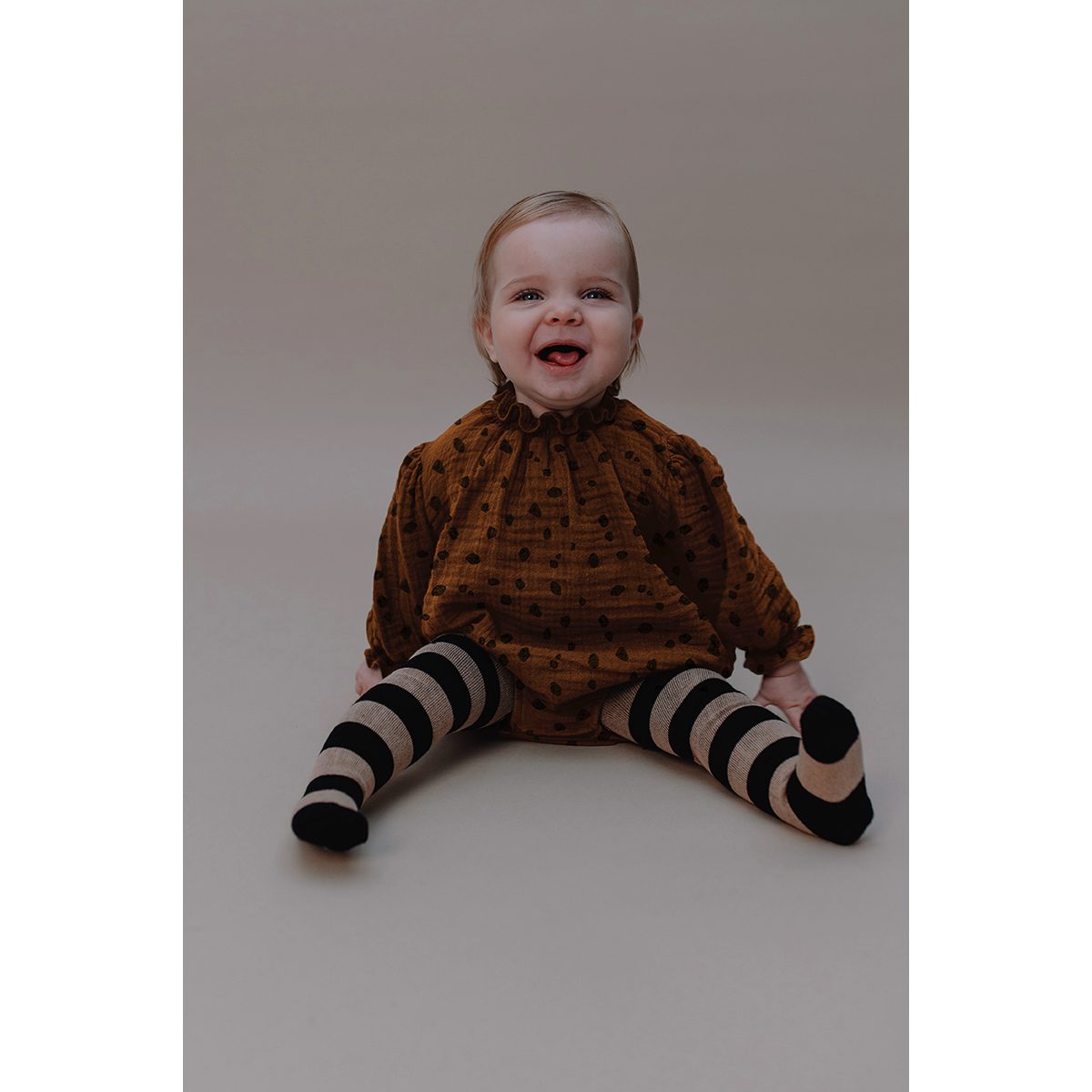 Woven Collar Romper Animal Print