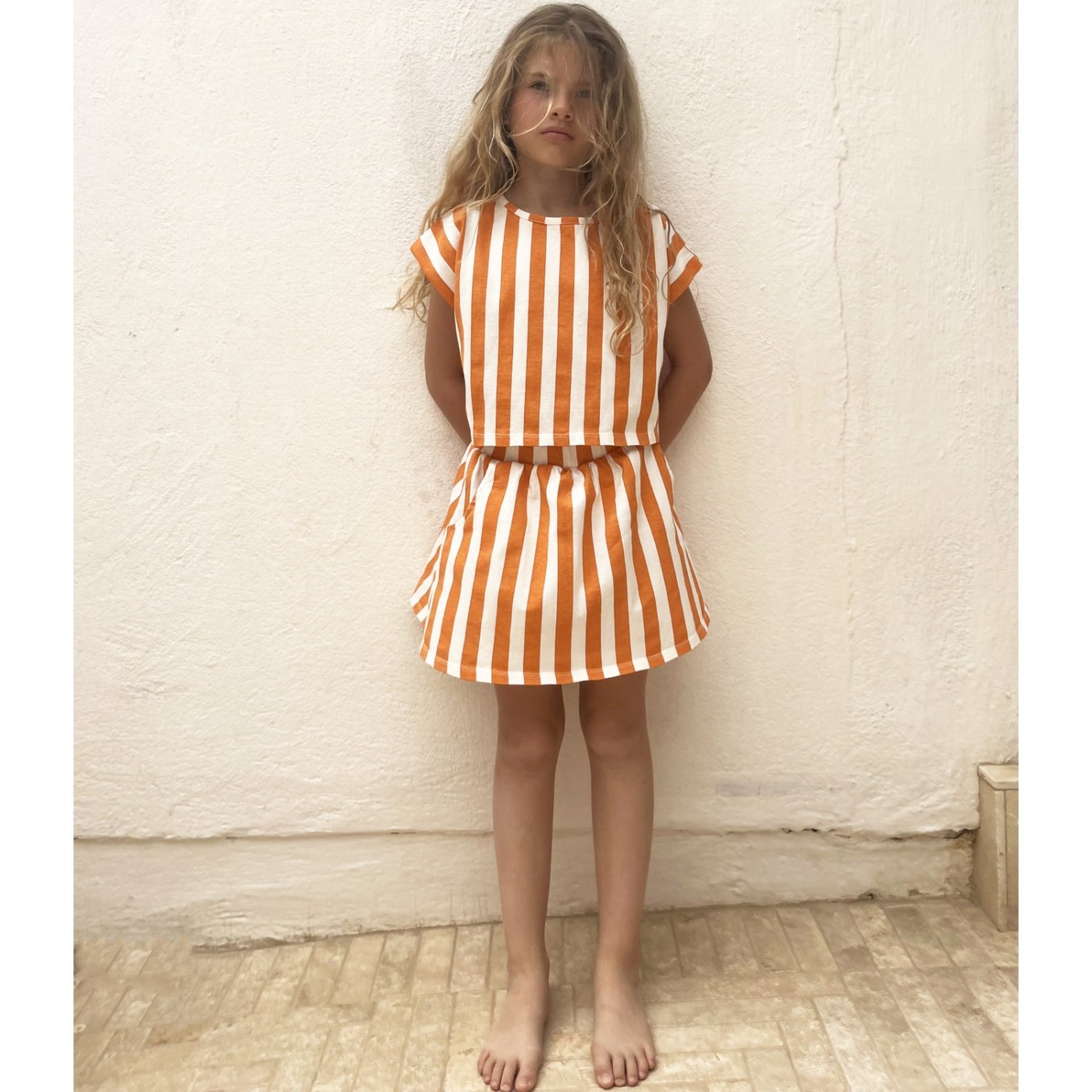 Top Jodie & Jupe Oda Orange Stripes