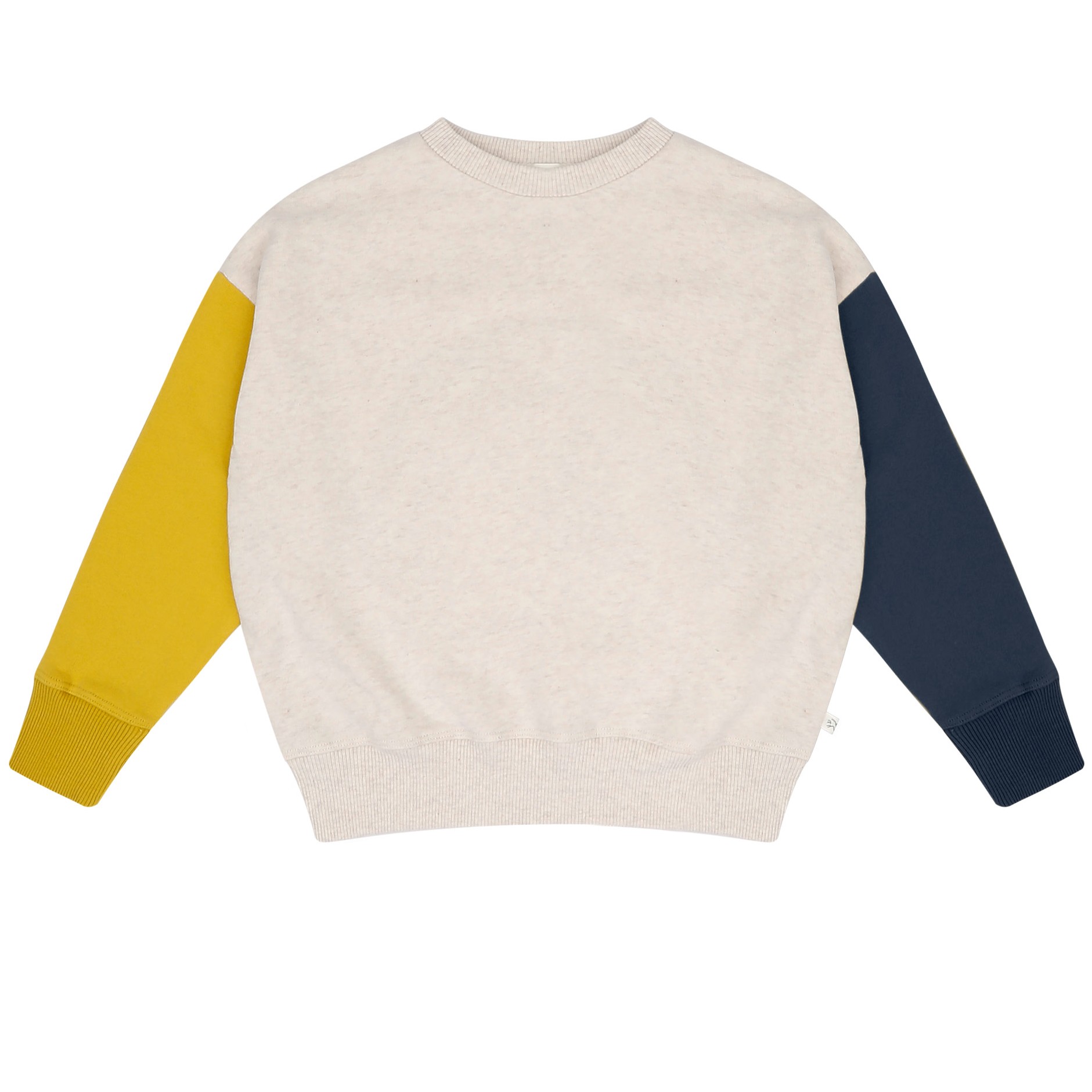 Lucky Bird Sweater Ecru Melange Gold Blue