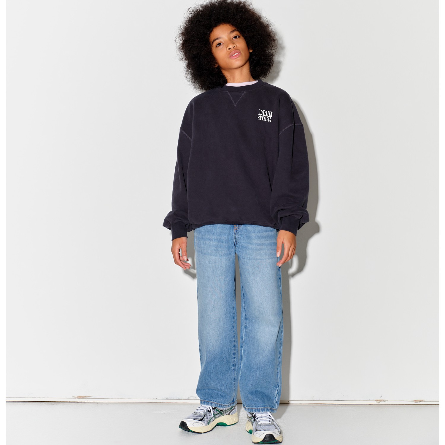 Loose Jean Semi Fadeout Blue