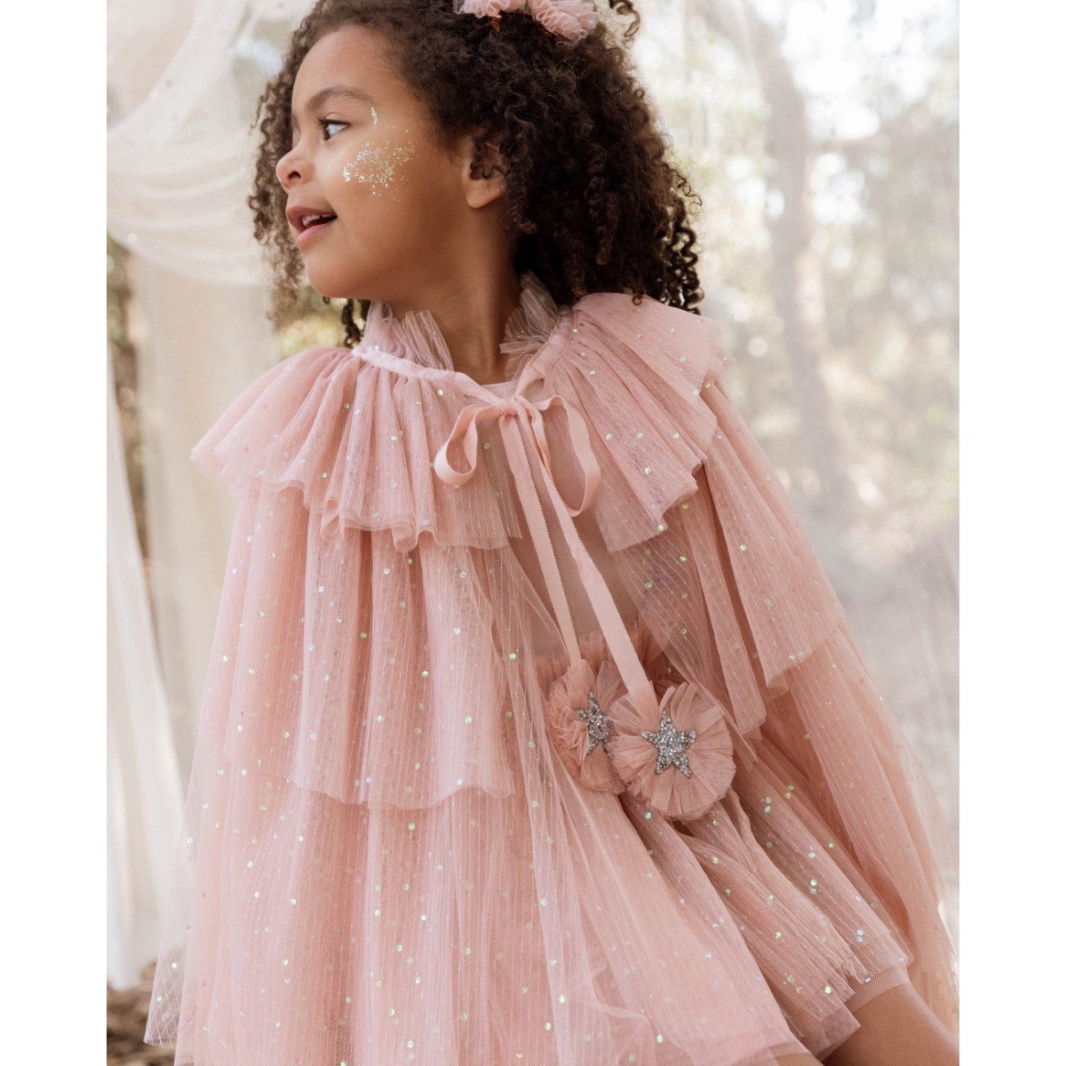 Tulle Cape Rose