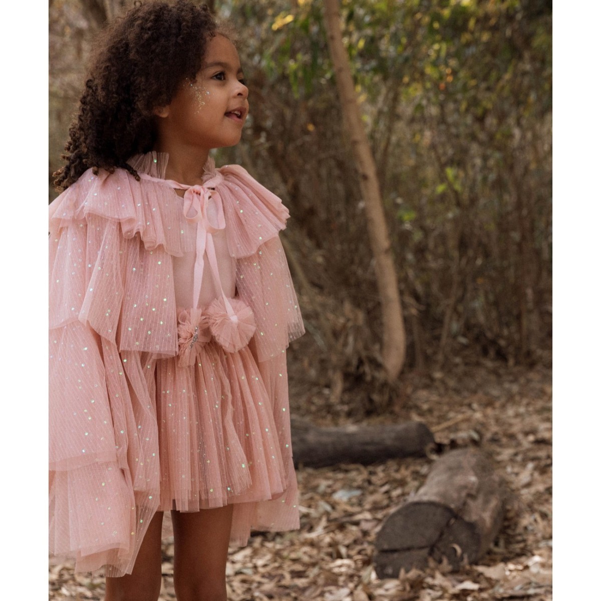 Tulle Cape Rose