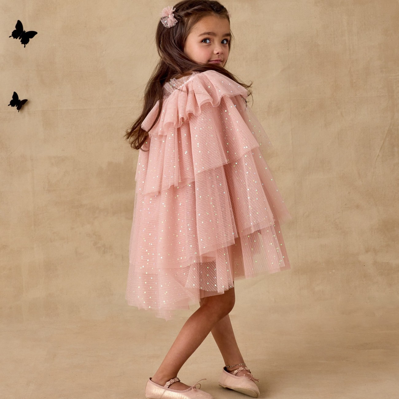 Tulle Cape Rose