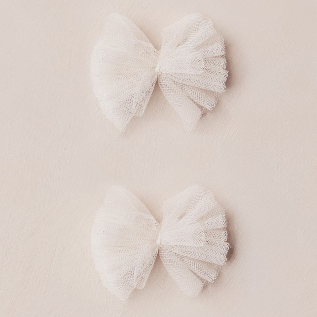 Flutter Tulle Clips Ivory