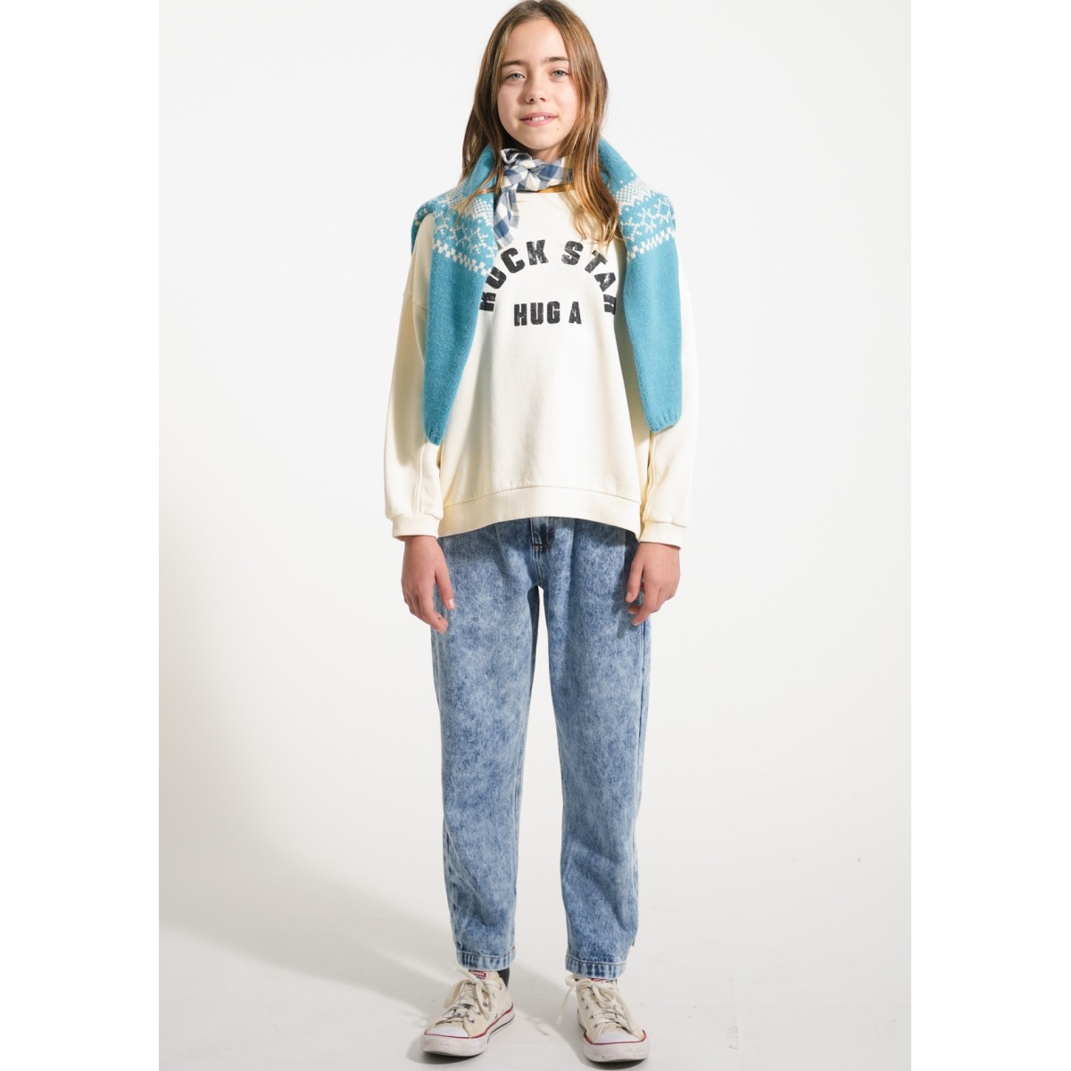Sweatshirt  Ecru W/ 