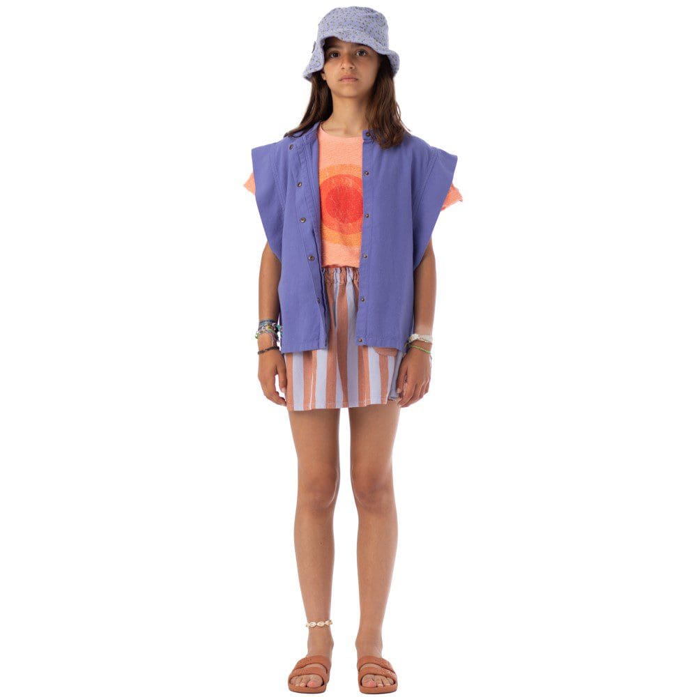 Short Skirt | Orange & Purple Stripes