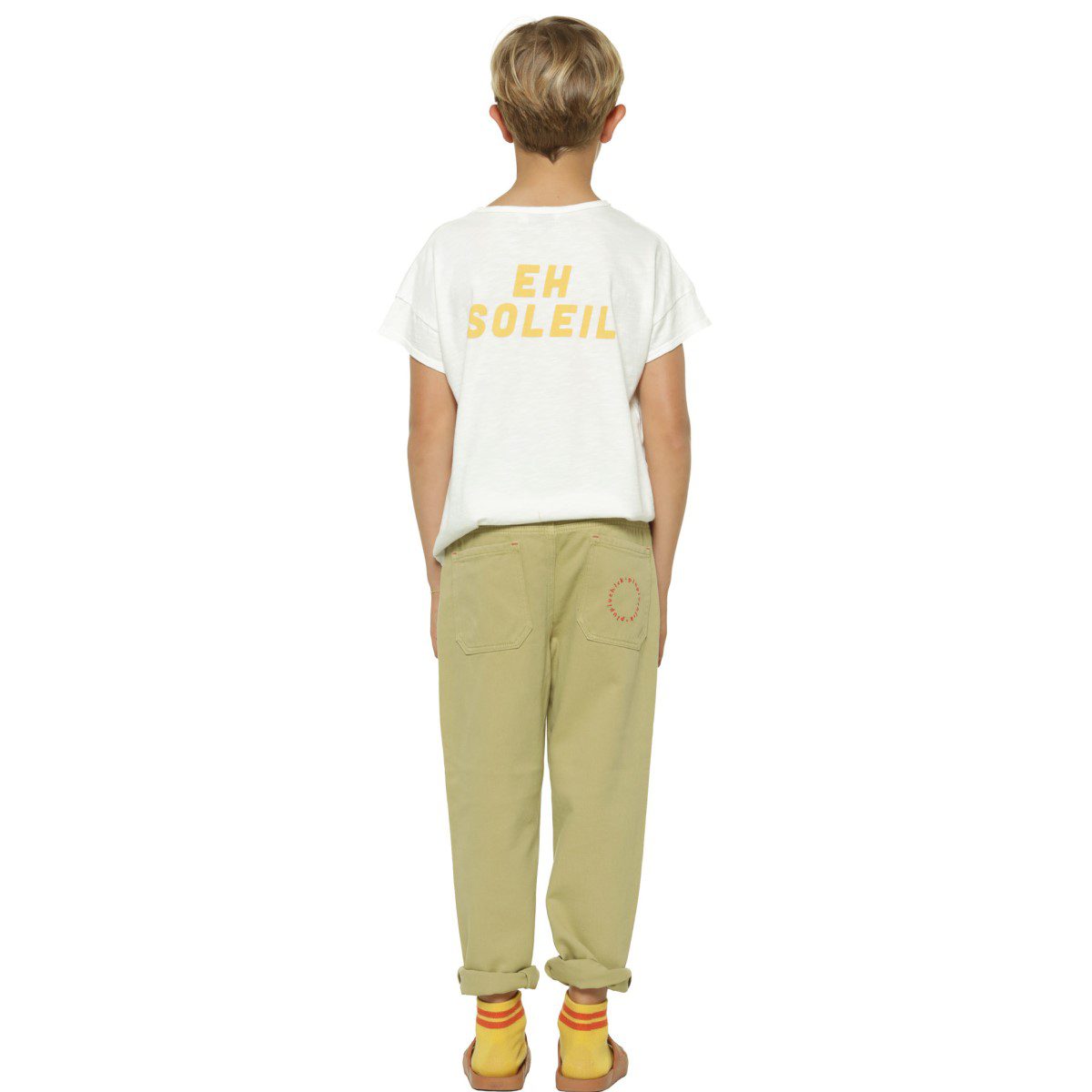 T-Shirt | Ecru W/ Yellow Sun Print