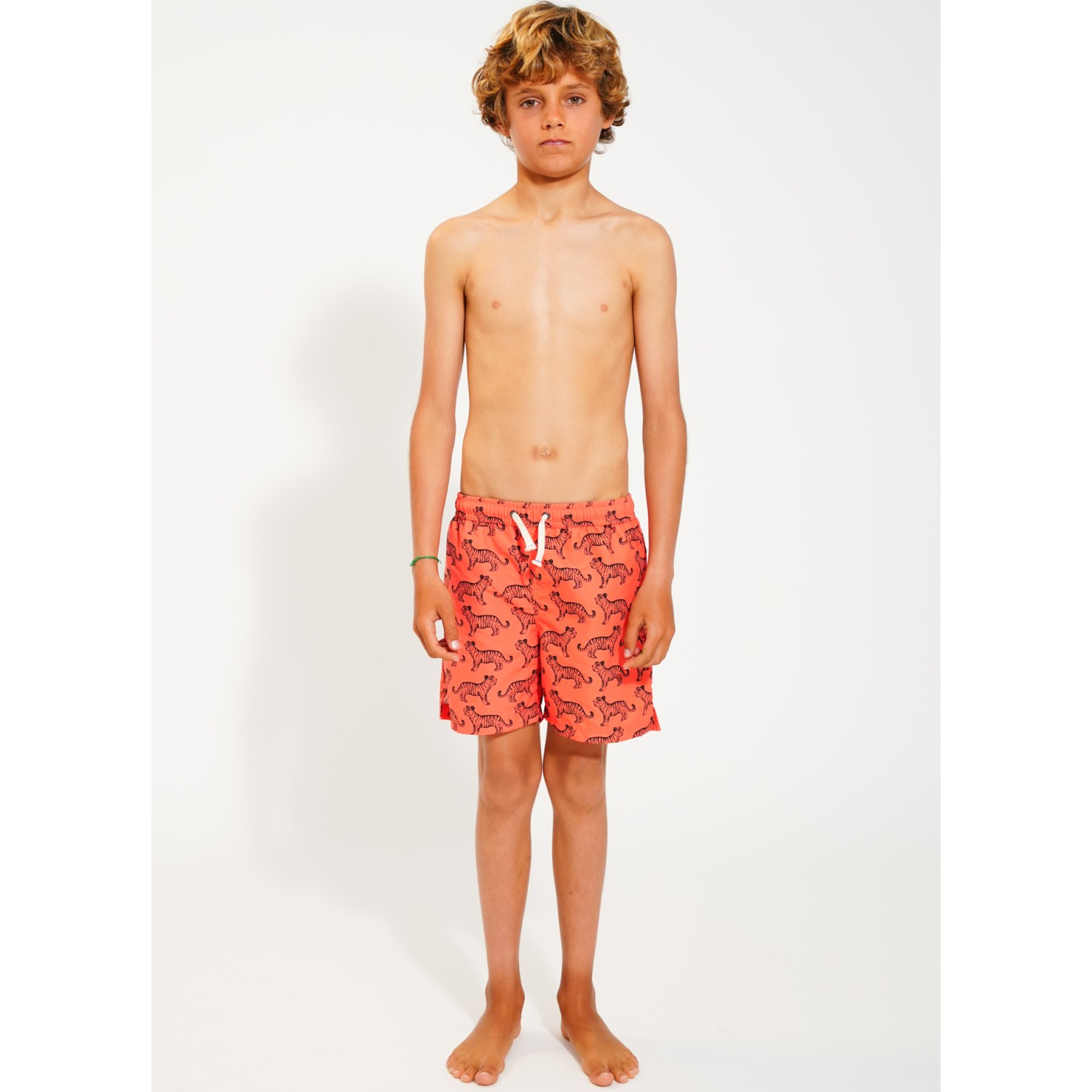 Swim Shorts | Orange W/  Black Tigers