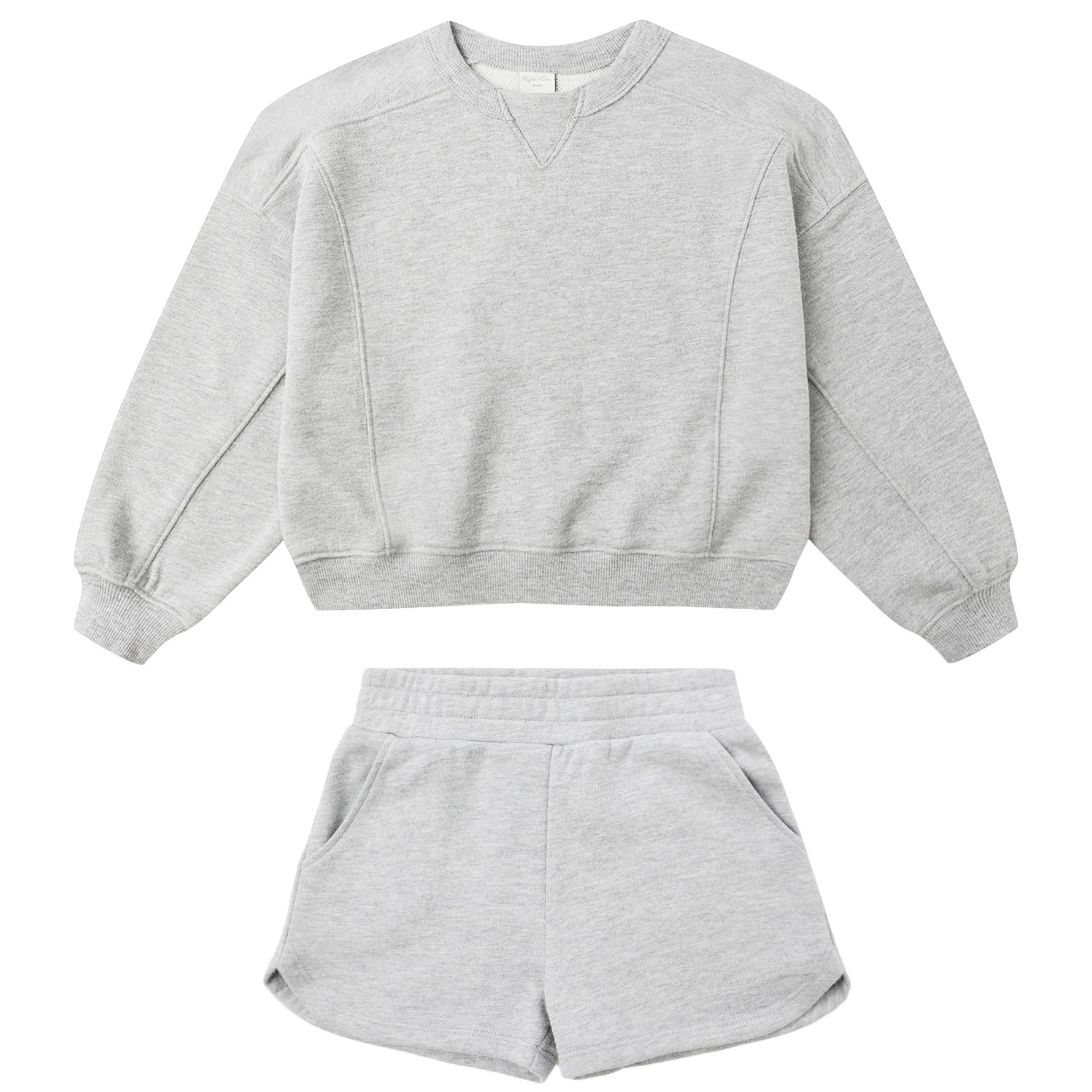 Carolina Sweatshirt & Soren Sweat Short Heathered Ash