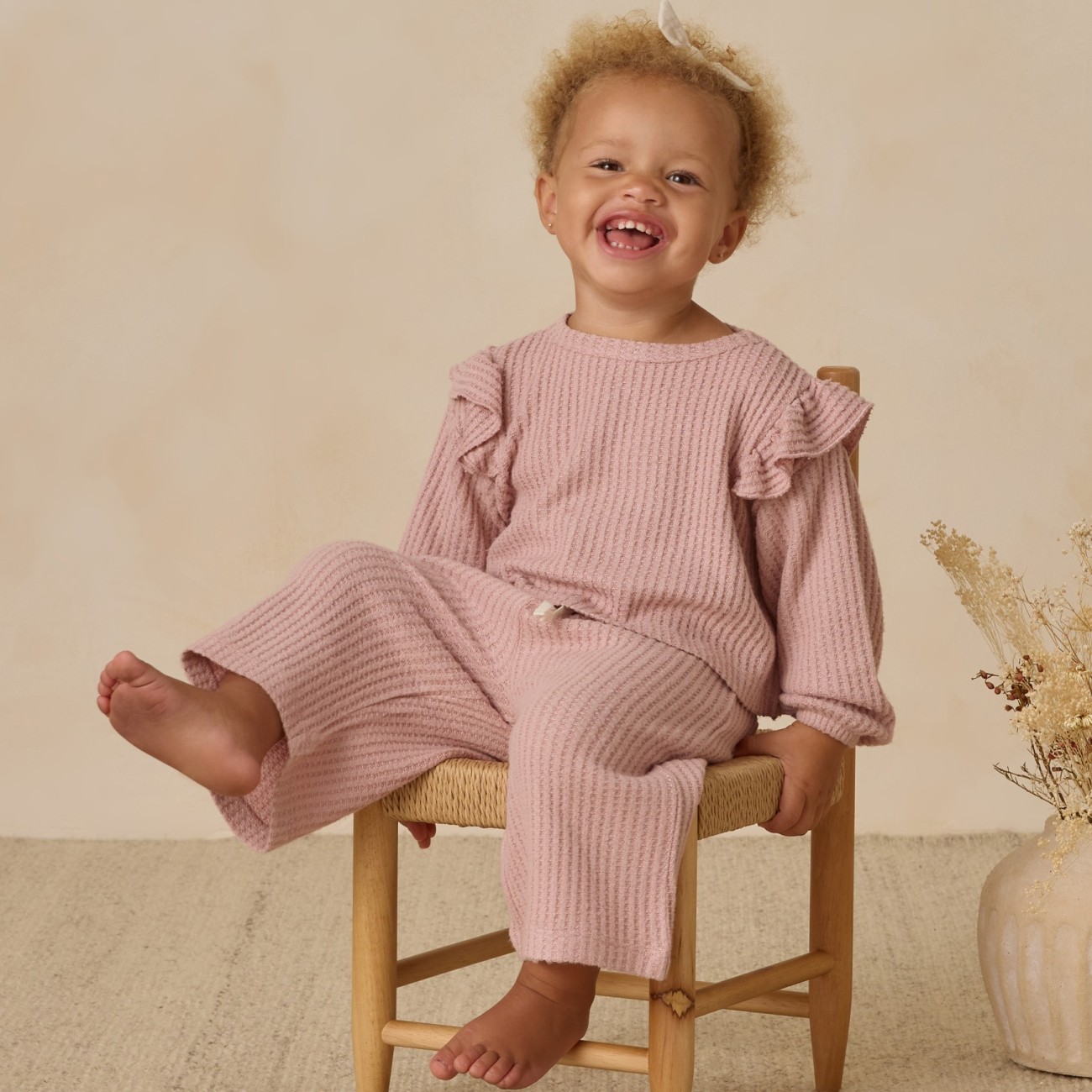 Ruffle Cozy Set Rose