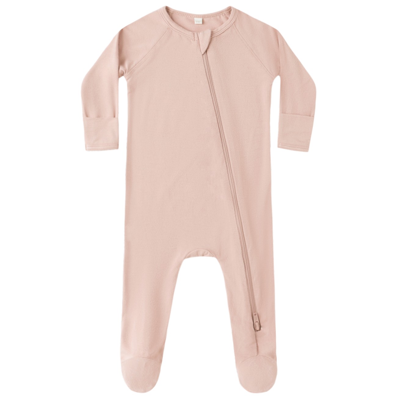 Bamboo Zip Footie Rose