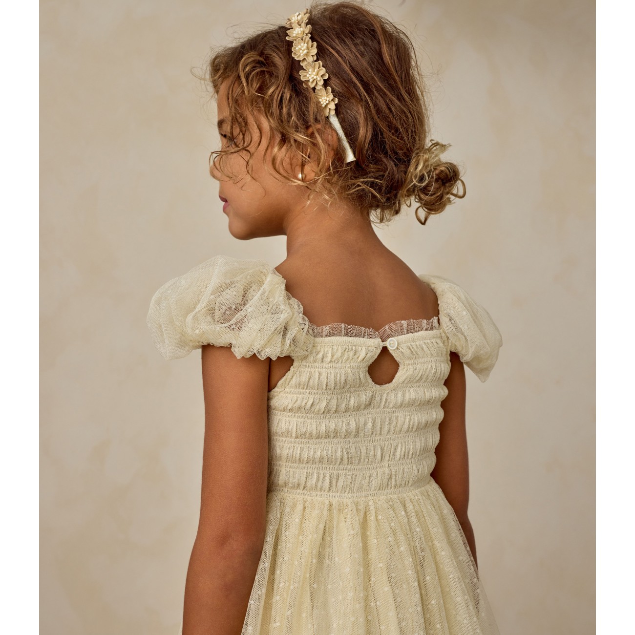 Floral Headband Ecru