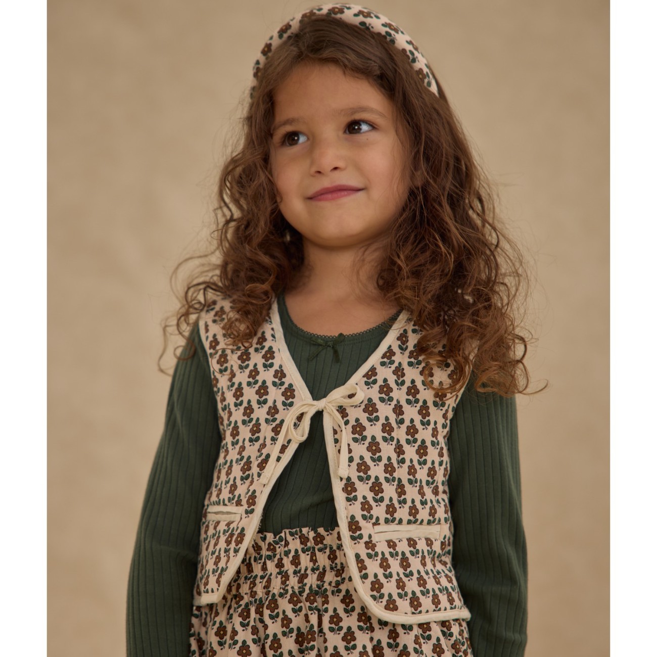Quilted Vest & Rose Mini Skirt Harvest Floral