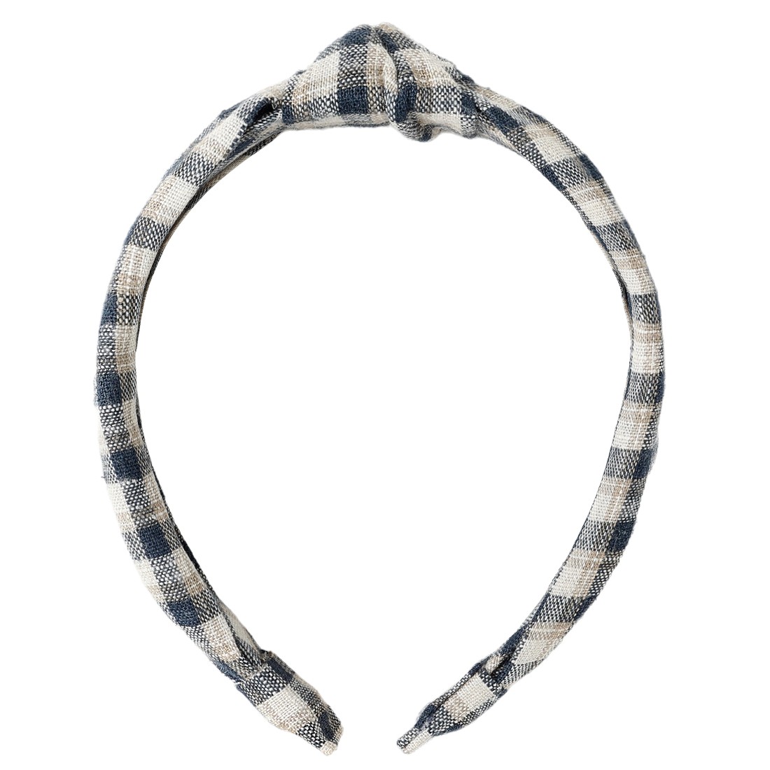 Knotted Headband Navy Check