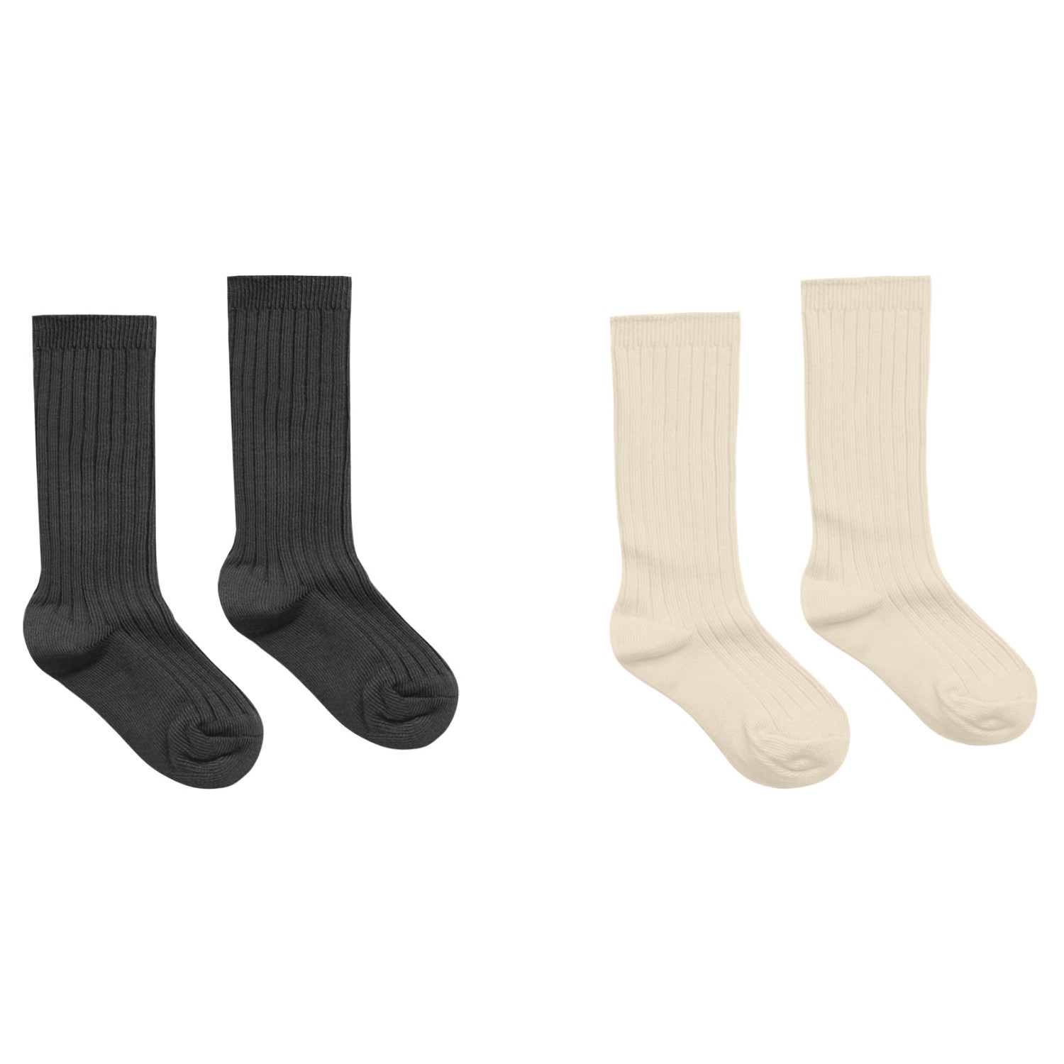 Ribbed Socks Black Antique
