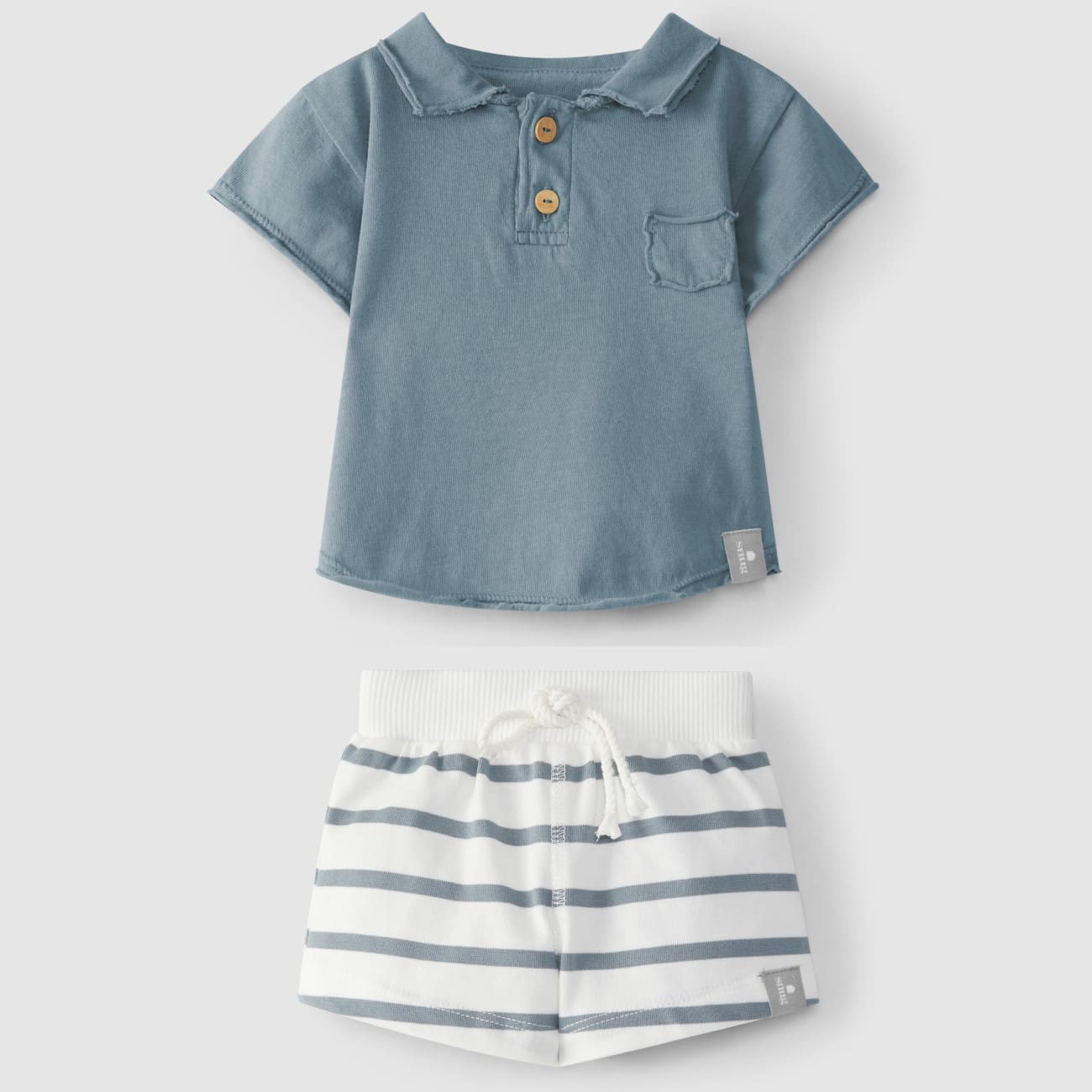 Polo Shirt & Stripes Shorts