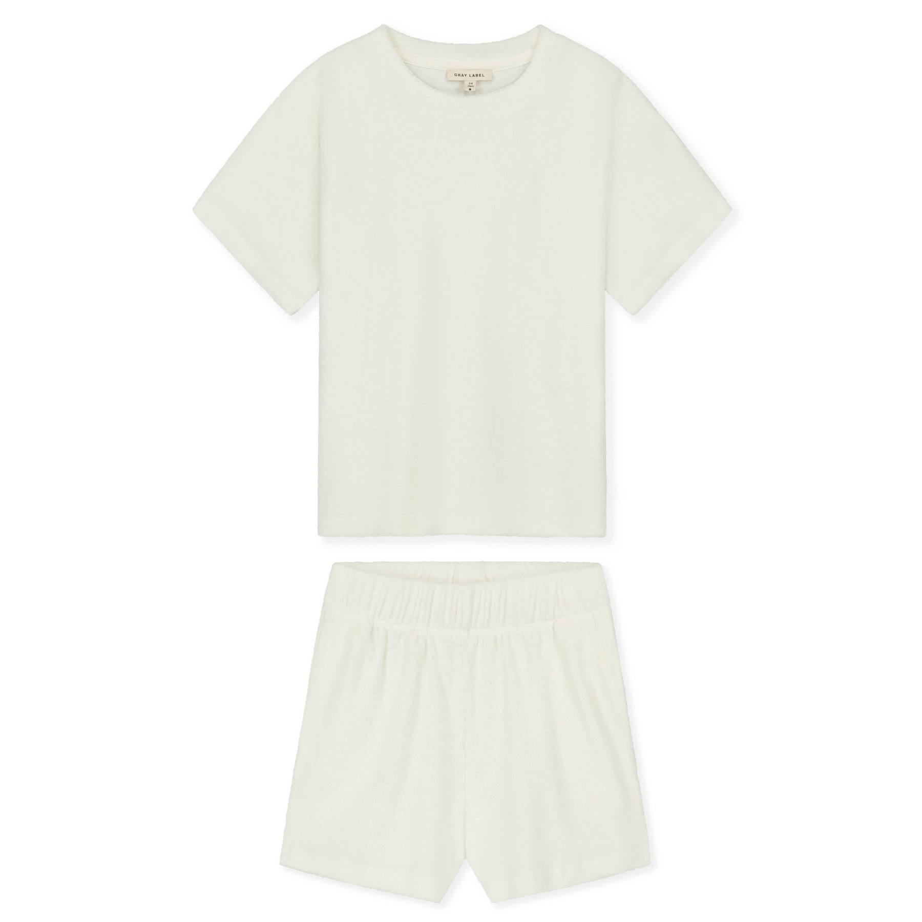 POP Terry Oversized Tee & POP Terry Shorts | Cream