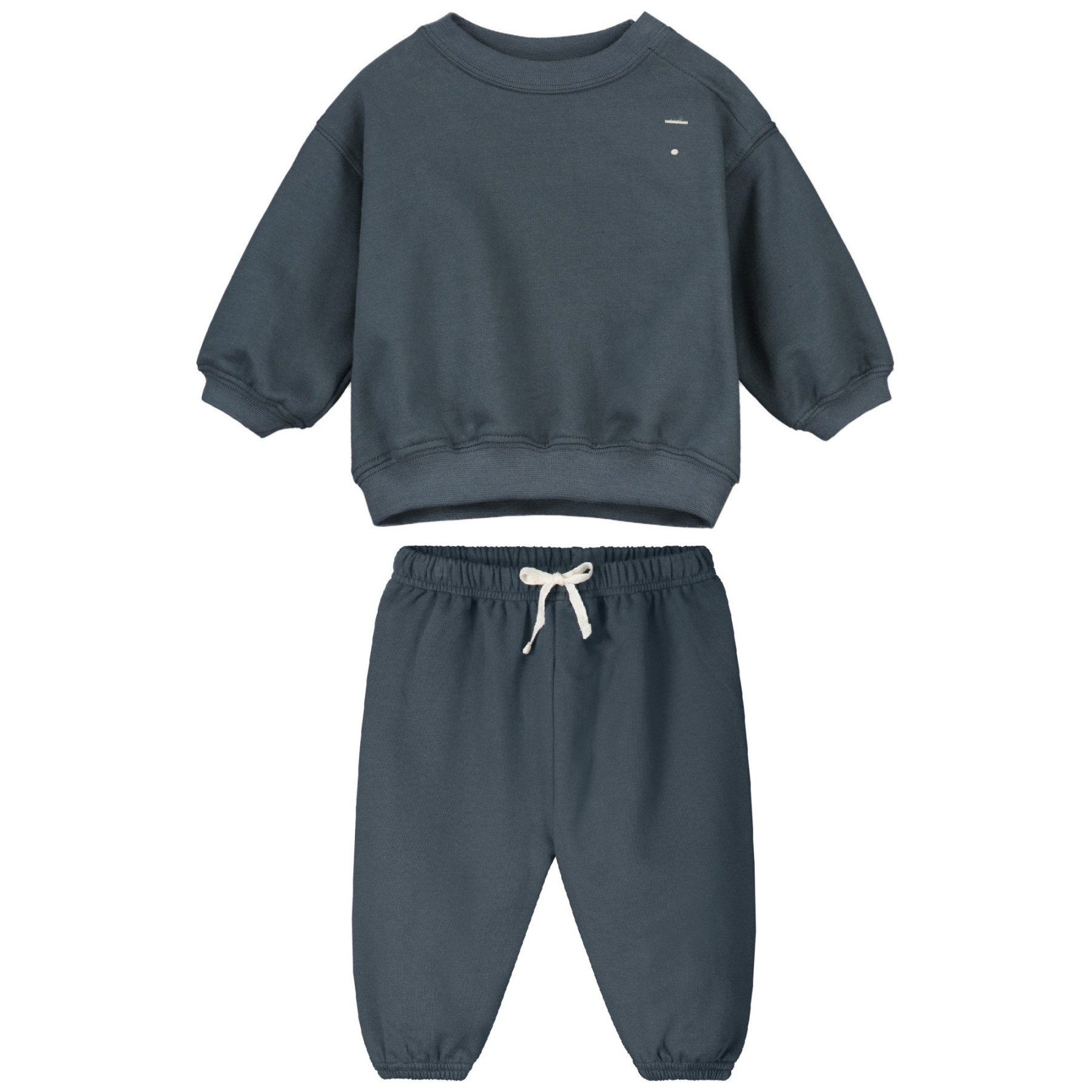 Baby Drop Shoulder Sweatshirt & Track Pants Blue Grey