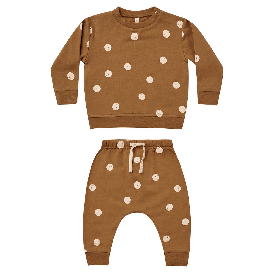 Fleece Sweatshirt & Sweatpants | Polka Dot