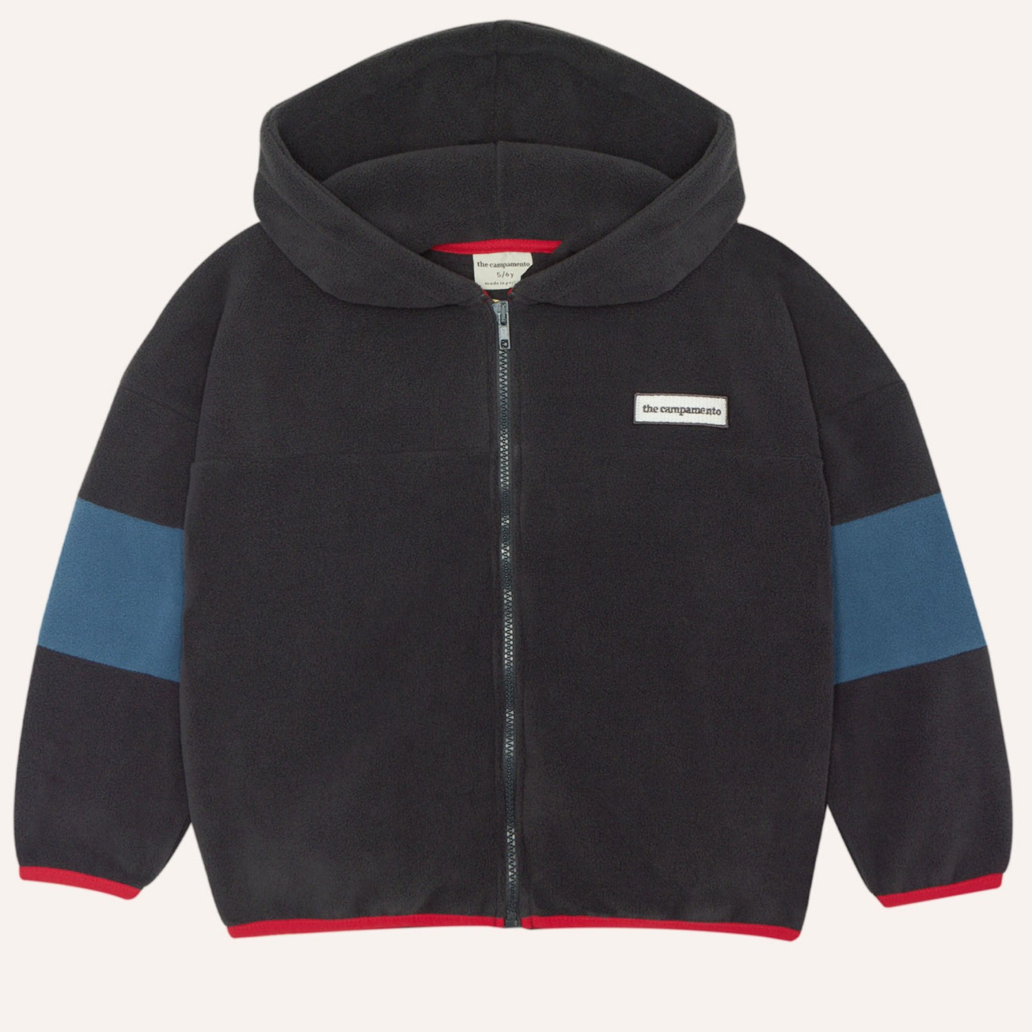 Color Block Polar Zipped Sweatshirt