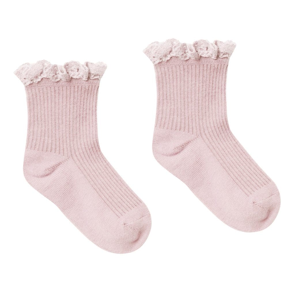 Lace Trim Socks | Lilac – Ivy Babies