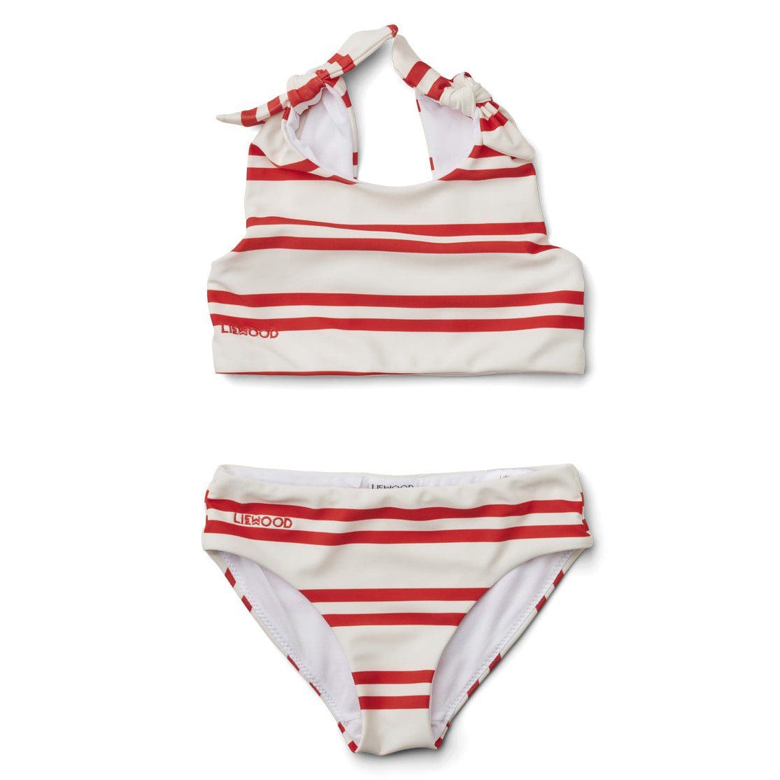 Bow Bikini Set | Creme De La Creme/Apple Red – Ivy Babies
